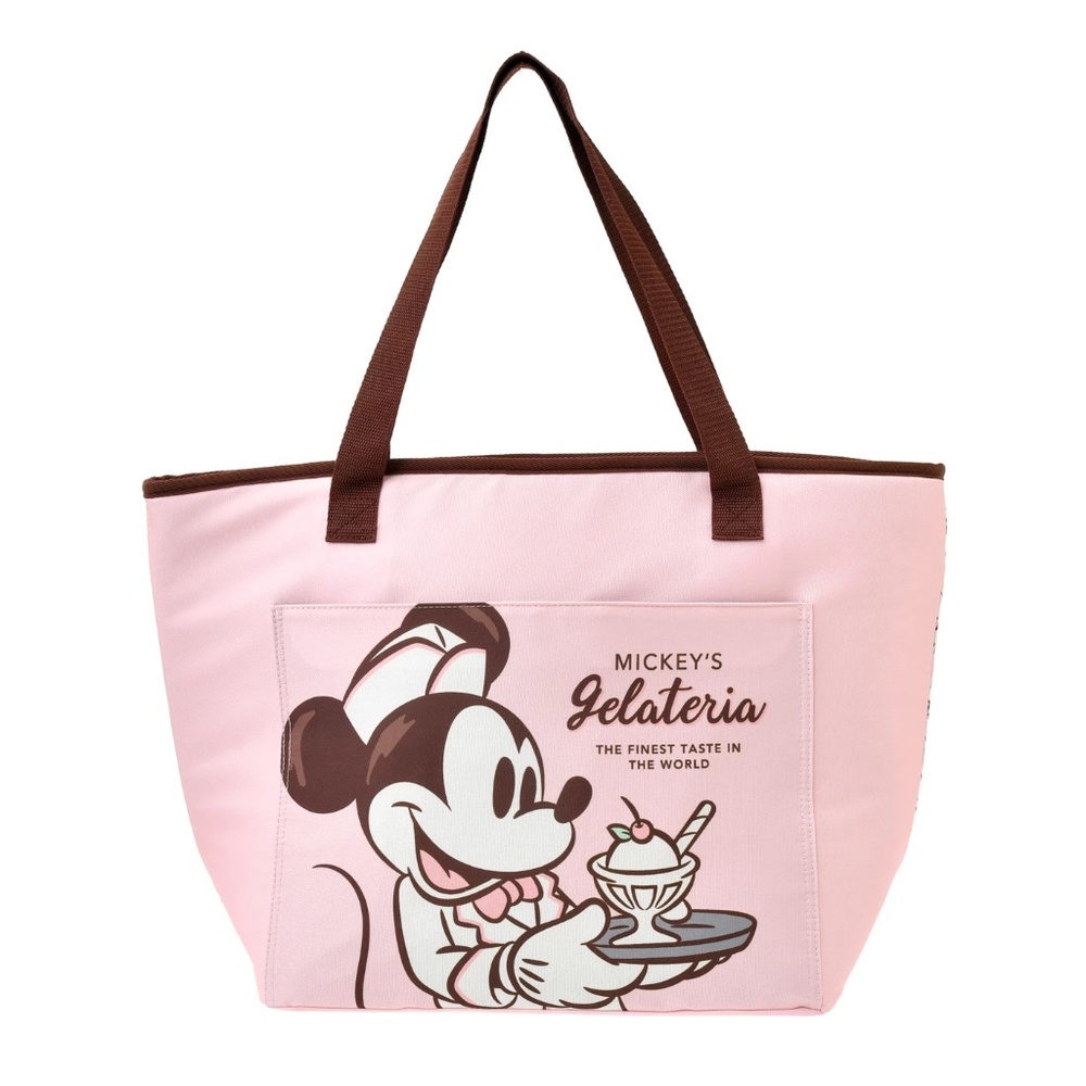 NEW NWT Disney Japan Mickey Mouse Blush Pink Gelato Insulated Cooler Tote Bag